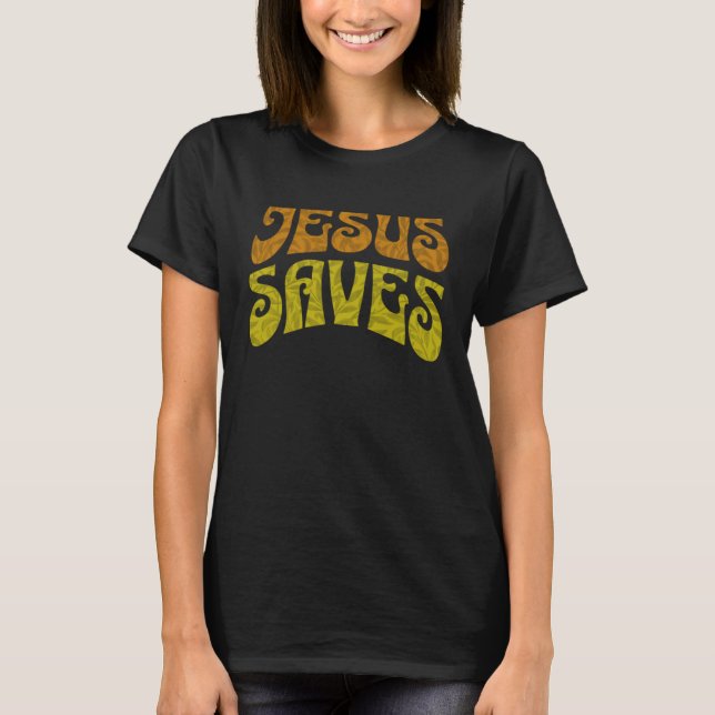 Camiseta Jesus Saves Message of Salvation Christian Faith R (Frente)