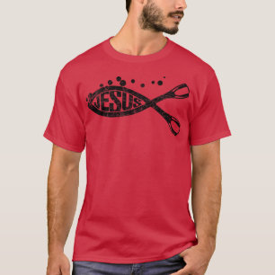 Camiseta Jesus Scuba Dive Fins Bolha Christian Scuba Jesu