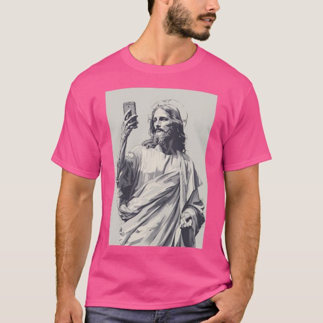 Camiseta Jesus Selfie Meme (Frente)
