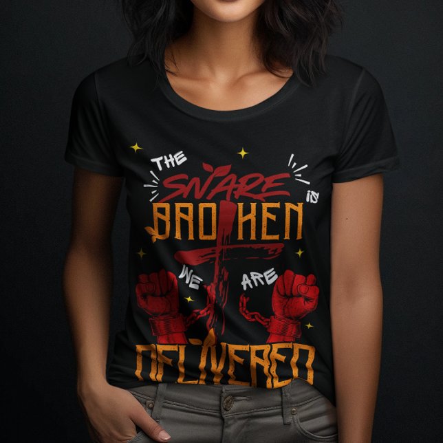 Camiseta Jesus Set Me Free Christian Spiritual Believe Wome (Criador carregado)