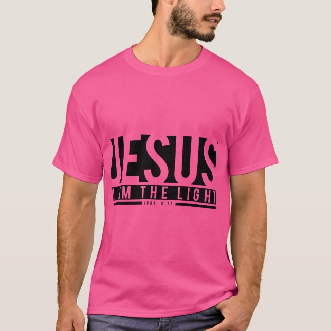 Camiseta Jesus Sou O Luz John 812 (Frente)