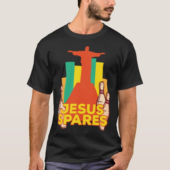 Camiseta Jesus Spares Bowling Team Christian (Frente)