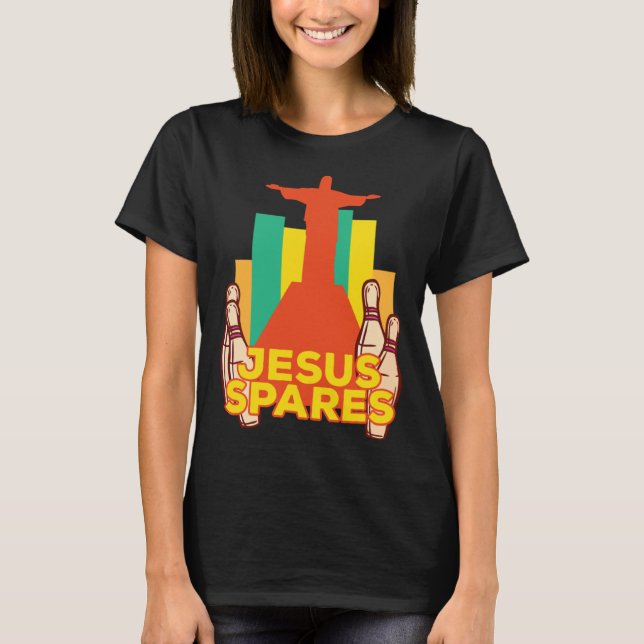 Camiseta Jesus Spares Bowling Team Christian (Frente)