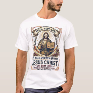 Camiseta Jesus Surfando Fé Inspiradora