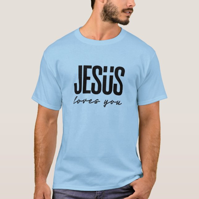 CAMISETA JESUS TE AMA | CRISTÃO (Frente)