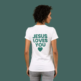 Camiseta Jesus Te Ama, Cristão, Impressão impermeável