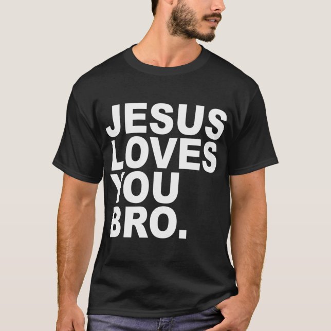 Camiseta Jesus Te Ama Irmão - Fé Cristã (Frente)
