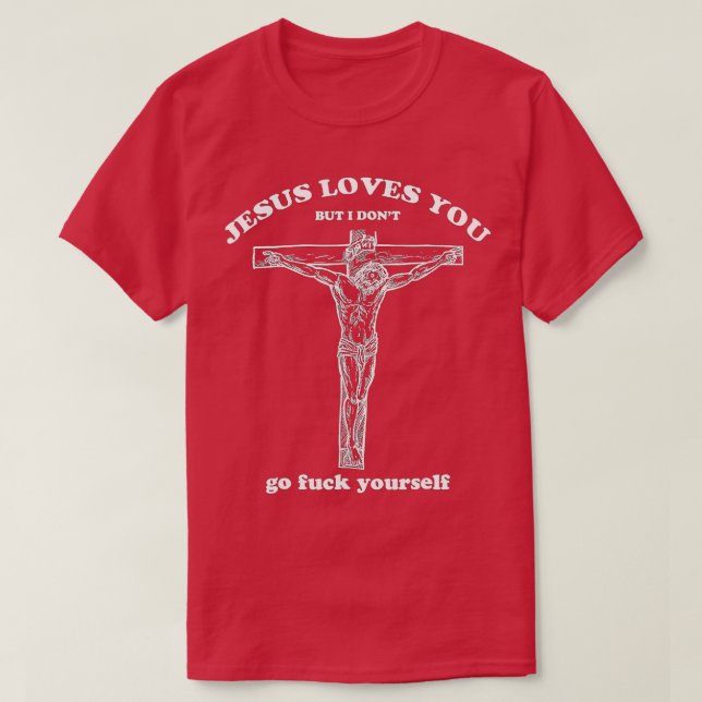 Camiseta Jesus te ama, mas eu não sou engraçado (Frente do Design)