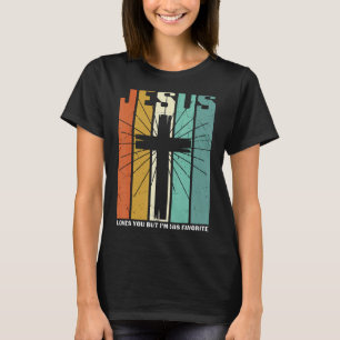 Camiseta Jesus te ama, mas eu sou o Cro-Cristão favorito de