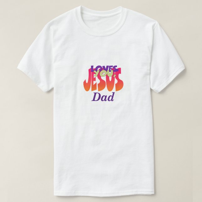 Camiseta Jesus te ama, Pai dos homens (Frente do Design)