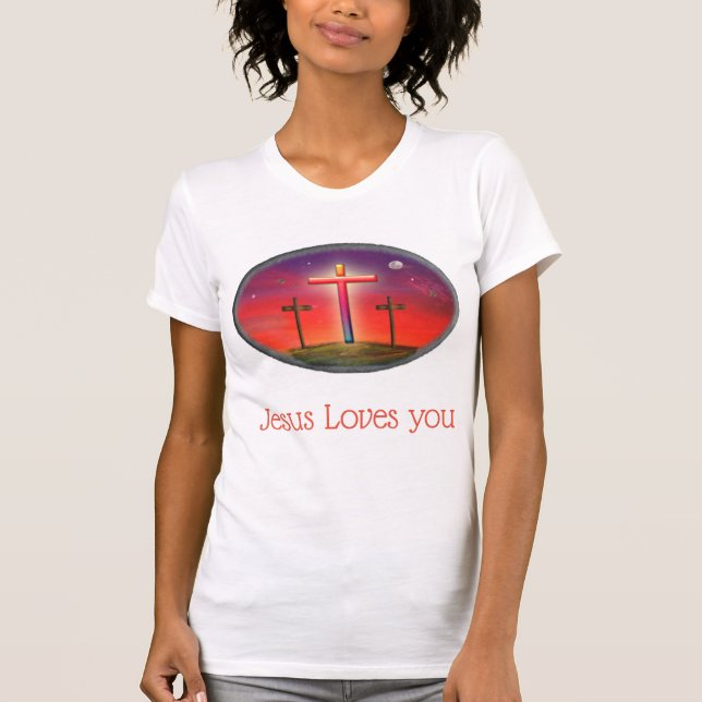 Camiseta Jesus Te Ama T-Shirt (Frente)