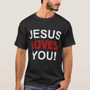 Camiseta Jesus Te Ama Um Cristão Fiel Engraçado