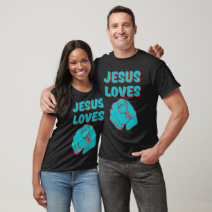 Camiseta Jesus Te Ama Unisex De Citação Baseada Na Fé