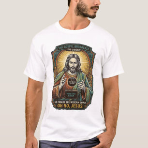 Camiseta Jesus Tela Preta Cobertura de Webcam Esquecida Vir