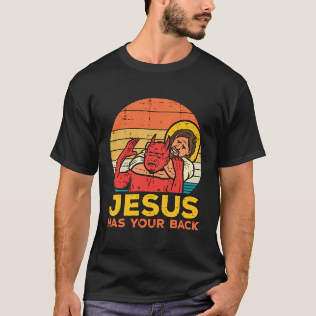 Camiseta Jesus Tem As Suas Costas Jiu Jitsu Christian (Frente)