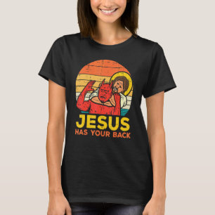 Camiseta Jesus Tem As Suas Costas, Jiu Jitsu, Homens Cristã