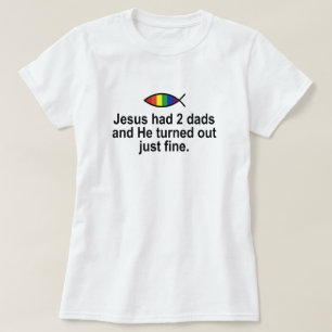 CAMISETA JESUS TEVE 2 PAIS E DESPEJOU APENAS MUITO BEM