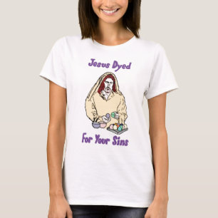 Camiseta Jesus tingiu-se para seus pecados