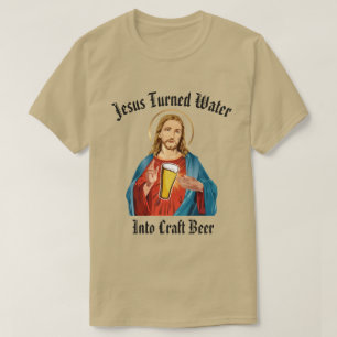 CAMISETA JESUS TORNOU A ÁGUA EM CERVEJA ARTESANATO