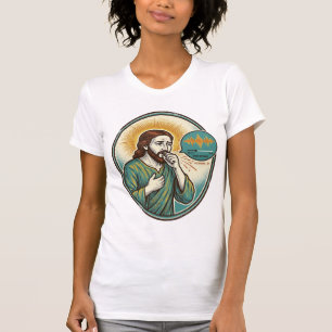 Camiseta Jesus Tossindo Nota de Voz de Audio Mensagem de Te