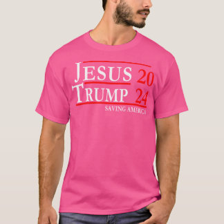 Camiseta Jesus Trump 2024 Salvando a América