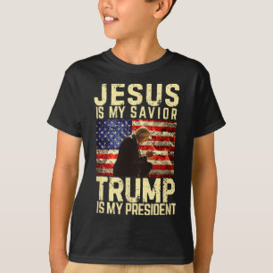 Camiseta Jesus Trump Tee - Jesus é meu Senhor Salvador me t