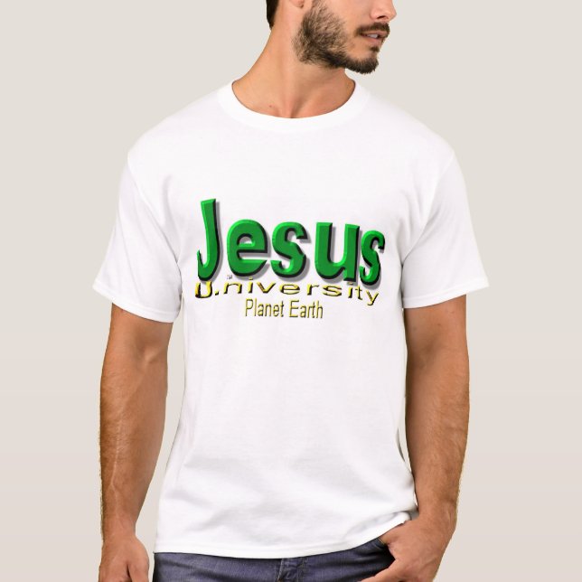 Camiseta Jesus U. (universidade) do "terra planeta " (Frente)