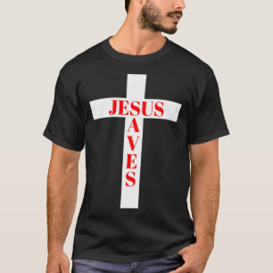 Camiseta Jesus Vermelho salva em cruz