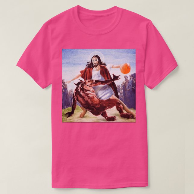 Camiseta Jesus vs Satã em Basketbal (Frente do Design)