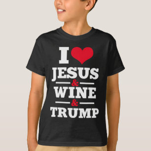 Camiseta Jesus Wine Trump Christian Faith Mãe Gif