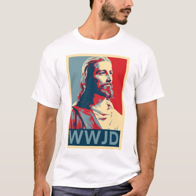 Camiseta Jesus -- WWJD (Frente)