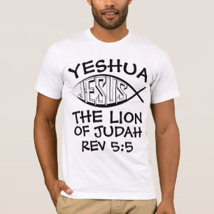 Camiseta JESUS YESHUA LION DAS T-shirts JUDAH CHRISTIAN