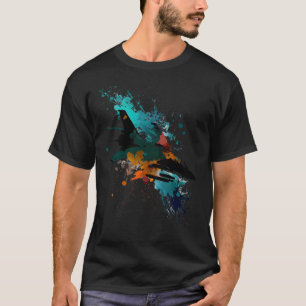 Camiseta Jet caça piloto colorida colorida pulseira jato de