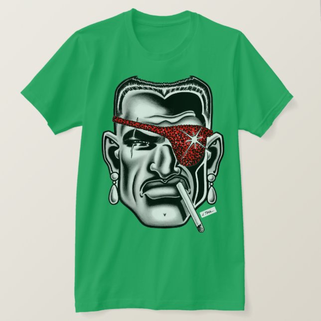 Camiseta Jet Latex™/Nariz Quebrado/Verde (Frente do Design)