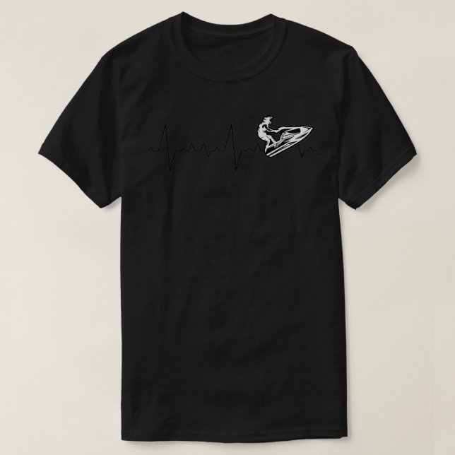 Camiseta Jet Ski Heartbeat Se Levanta (Frente do Design)