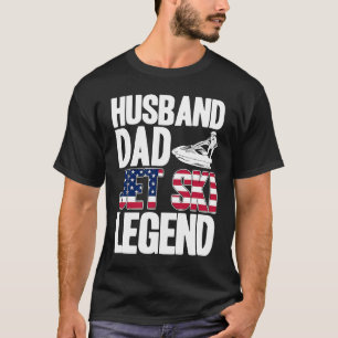 Camiseta Jet Ski Husband Pai Jet Ski Legend American Flag