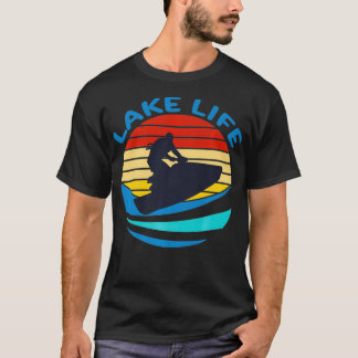Camiseta Jet Ski Rider Lake Life Vintage Retro Sunset Sumo