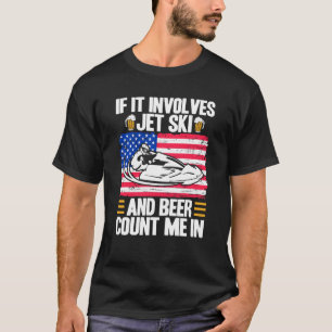 Camiseta Jet Ski Se Envolver Jet Ski E Beer American F