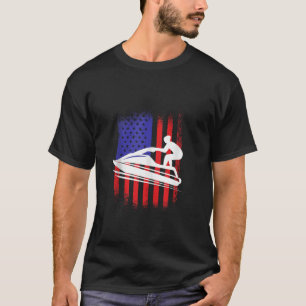 Camiseta Jet Ski USA Jet Skiing America Flag Jet Ski Lovers