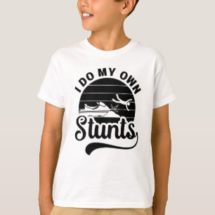 Camiseta Jet Skiing I Do My Self Stunts Jet Ski Retro Jetsk
