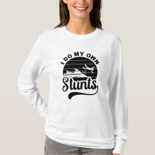 Camiseta Jet Skiing I Do My Self Stunts Jet Ski Retro Jetsk