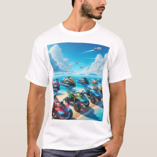 Camiseta Jet Skis Waver Runners e ATVs Praia