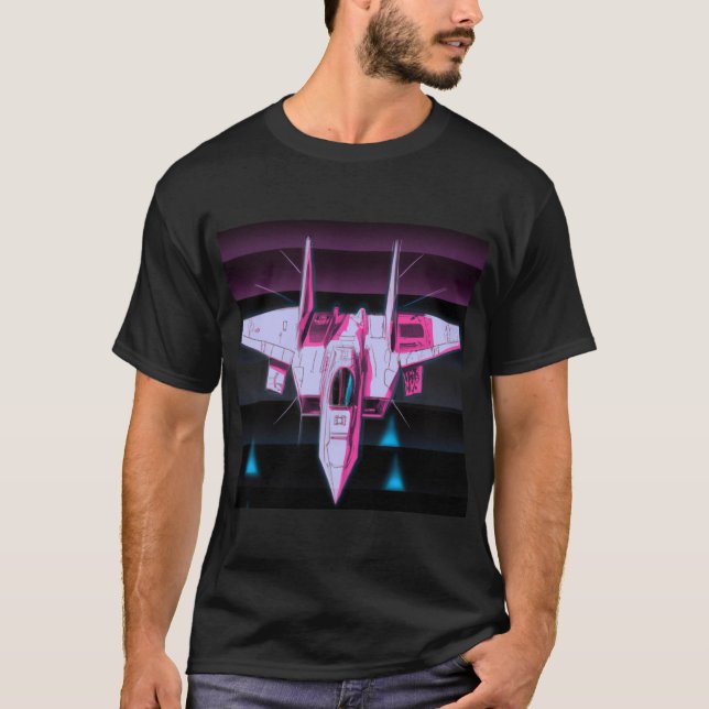 Camiseta Jet Tee do Combatente Synthwave (Frente)