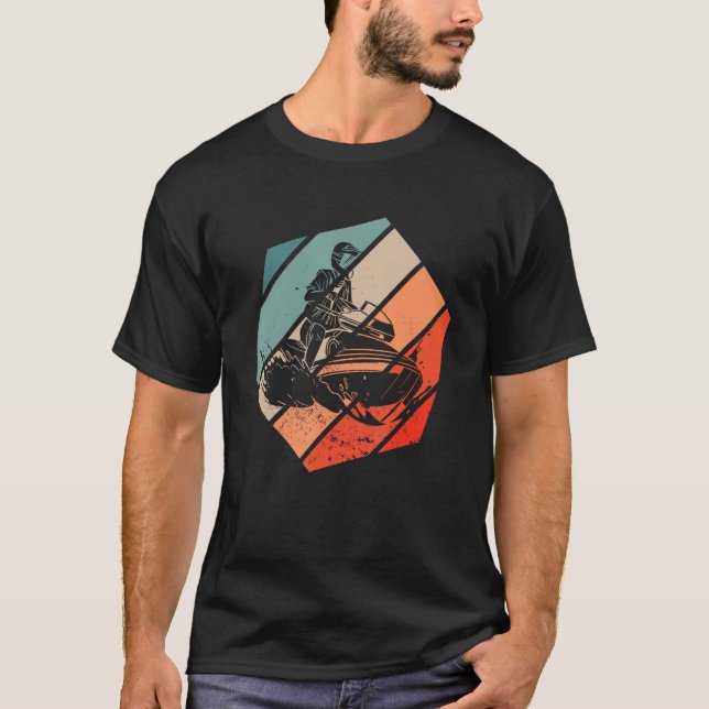 Camiseta Jetski Jet Ski Jetskiing Retro Hexa Jet Skier Wate (Frente)