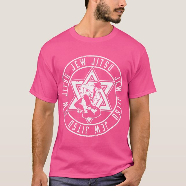 Camiseta Jew Jitsu Engraçado Artes Marciais Judaicas Jiu Ji (Frente)