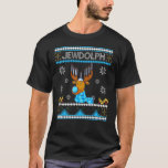 Camiseta Jewdolph Ugly Hanukkah Sweater Reindeer Chanukah<br><div class="desc">Jewdolph Ugly Hanukkah Sweater Reindeer Chanukah PJs.</div>