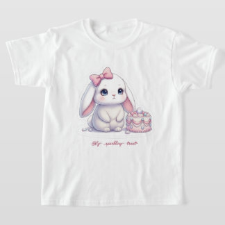 Camiseta Jewel Cake Bunny - Pink Ribbon & Gemstone Sweet 