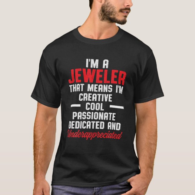 Camiseta Jeweler Jeweler Jewelry Expert em Fazer (Frente)