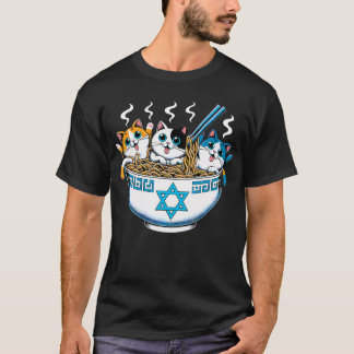 Camiseta Jewish Cats Ramen Kitten Anime Hanukkah s Chanuka