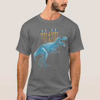 Camiseta Jewish Dino TRe Menorah Animal Hanukkah Pajamas Ch